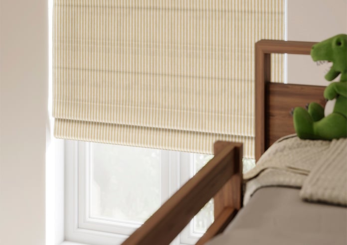 Emily Bond Oscar Stripe, Gold - Twist&Fit Roman Blind - Image 5
